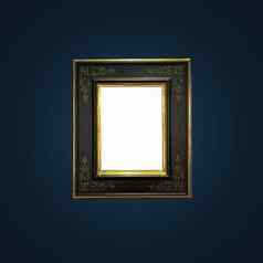 古董艺术公平画廊框架皇家蓝色的墙拍卖房子博物馆展览空白模板空白色Copyspace模型设计艺术作品