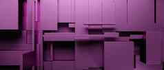 摘要金属科幻多维数据集维紫色的粉红色的摘要背景插图