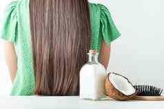 完美的头发采取采取护理椰子石油