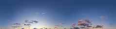 黑暗蓝色的《暮光之城》天空全景积云云无缝的Hdr全景球形等角的格式完整的天顶天空圆顶可视化天空更换空中无人机全景照片