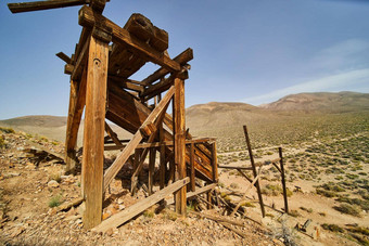 大矿业设备死亡谷沙漠
