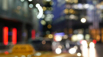 车灯路交通街城市市中心城市生活黄色的出租车出租车