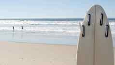 冲浪板冲浪站海滩沙子加州海岸美国海洋波