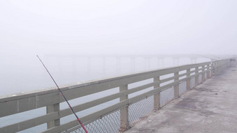 木海洋海滩码头雾有雾的平静木板路阴霾加州海岸