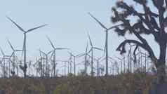风车风农场风机能源发电机沙漠风电场美国