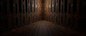 人工情报基座平台隧道空间铜棕色（的）米色横幅背景宇宙飞船体系结构展厅工作室蒙太奇插图