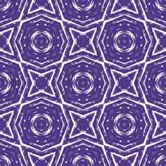 少数民族手画模式紫色的对称的