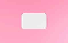 空白白色卡孤立的粉红色的柔和的颜色背景最小的概念上的呈现