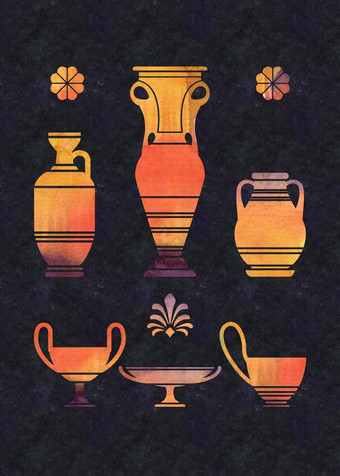Terracotta希腊花瓶