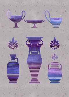 紫外线希腊花瓶