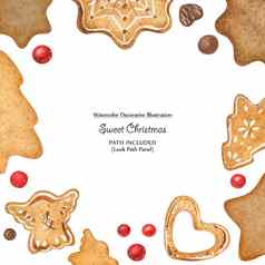 圣诞节新浪微博框架巧克力gingerbreads