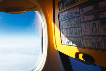 视图开放窗口回来乘客座位<strong>飞机</strong>空气