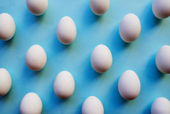 eggsited工作室拍摄群鸡蛋彩色的背景整齐行
