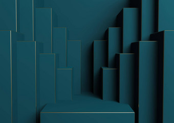 黑暗蒂尔阿卡蓝色的呈现产品显示讲台上站简单的最小的对称的几何背景壁纸奢侈品<strong>产品广告</strong>摘要城市天际线