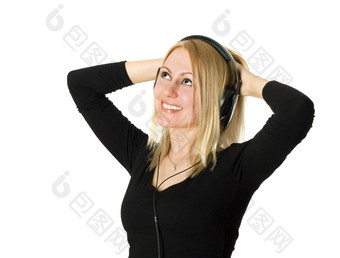 女人听音乐