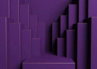 黑<strong>暗紫色</strong>的紫罗兰色的呈现产品显示讲台上站简单的最小的对称的几何背景壁纸奢侈品产品广告摘要城市天际线