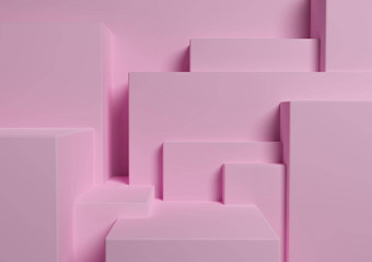 光柔和的薰衣草粉红色的呈现产品显示讲台上站简单的最小的摘要不对称背景壁纸产品摄影广告城市轮廓