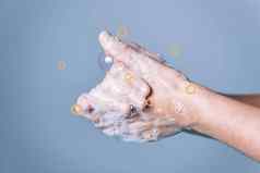 手洗肥皂删除冠状病毒