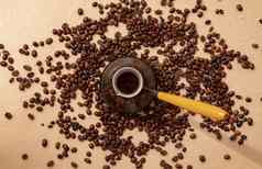 咖啡能咖啡豆子纸背景