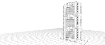 体系结构外<strong>外观设计</strong>概念建筑的角度来看线框架呈现孤立的白色背景摘要背景壁纸台式电脑电脑技术设计建筑主题
