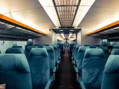 空白空间椅子回来内部高速度火车室室内视图现代城际火车中国