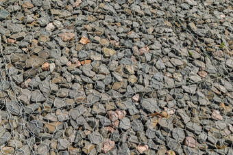 花岗岩砾石强化路路堤覆盖搭配的钢网全画幅背景