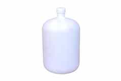 大白色塑料水瓶孤立的白色背景