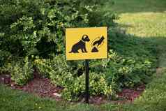 宠物友好的的地方允许释放狗公园标志清洁狗