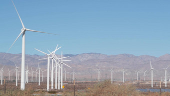 <strong>风车</strong>风农场风机能源<strong>发电</strong>机沙漠风电场权力植物