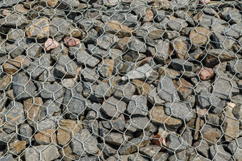 花岗岩砾石强化路路堤覆盖搭配的钢网全画幅背景