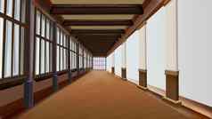 室内艺术画廊博物馆空白墙