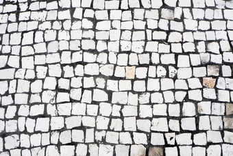 石头地面铺平道路石头澳门葡萄牙风格鹅卵石人行道上主题瓷砖长参议院参议院参议院广场葡萄牙语人行道上澳门