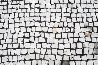 石头地面铺平道路石头澳门葡萄牙风格鹅卵石人行道上主题瓷砖长参议院参议院参议院广场葡萄牙语人行道上澳门