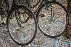 关闭古董轮自行车摘要显示假期娱乐体育运动旅行