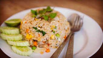 泰国中国人炸大米亚洲食物菜亚洲厨房