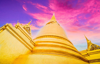 金佛塔寺庙翡翠佛什么phra拉达纳萨萨达拉姆曼谷泰国