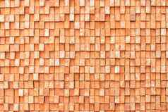 矩形橙色砖随机模式墙外观纹理材料体系结构外室内