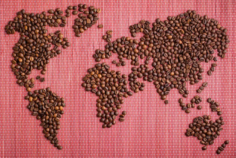 地图世界咖啡粮食