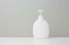 白色塑料容器泵化妆品液体液体肥皂