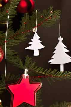 关闭圣诞节树装饰圣诞节一年庆祝活动