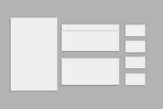 空白文具企业身份集灰色背景品牌模型