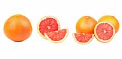 集新鲜的减少葡萄柚