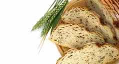小麦面包发芽黑麦年轻的小麦耳朵