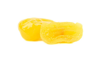 干黄色的金橘一半