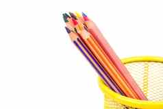 彩色的铅笔篮子