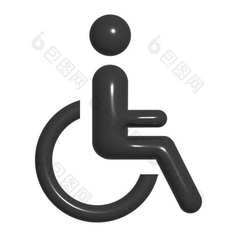 象征标志人残疾的人图像