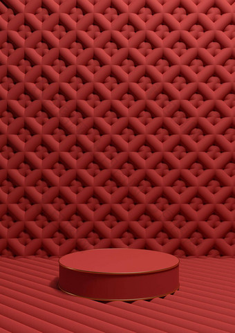 明亮的栗色黑暗红色的呈现奢侈品产品显示垂直产品摄影油缸讲台上站金行点缀壁纸背景简单的最小的作文