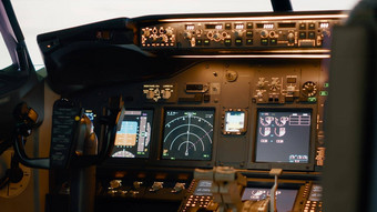 空<strong>飞机</strong>驾驶舱指示板命令节气门引擎