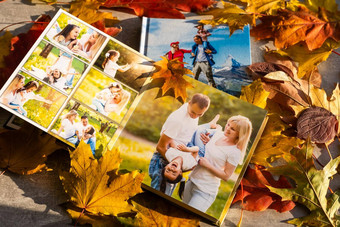 秋天黄色的叶子家庭相册,秋天叶子安排照片书背景
