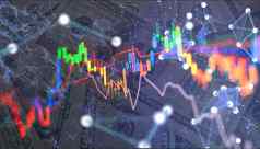 金融数据概念分析报告状态信息股票市场数字屏幕包括蜡烛坚持趋势数字数量合成